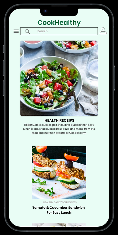 CookHealthy uidesignuxproduct design