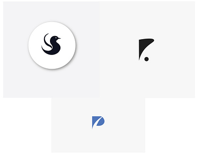 p alphabet logo and bird illustration graphic design logo