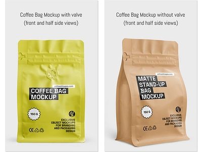 Coffee Bag Mockup 3d bag mockup branding coffee bag coffee pouch design free coffee bag mockup free mockup graphic design illustration mockup mockupdesign pack package package mockup pouch stand up pouch mockup visualization