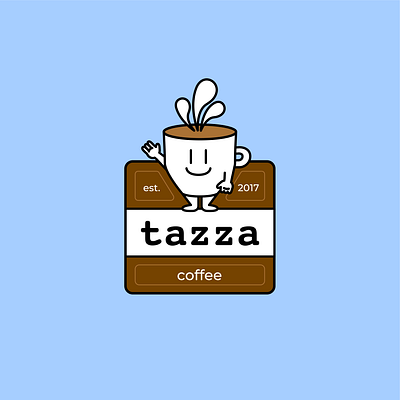 Tazza | Daily Logo Challenge Day 6 | #dailylogochallenge branding dailylogochallenge design graphic design illustration logo logo design typography vector