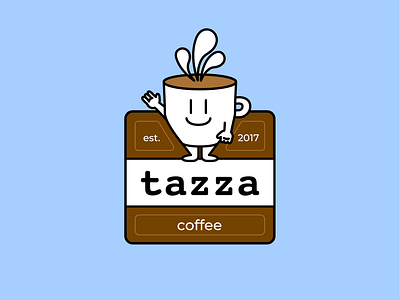 Tazza | Daily Logo Challenge Day 6 | #dailylogochallenge branding dailylogochallenge design graphic design illustration logo logo design typography vector