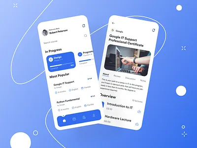 Online Course App android app app design application course course app courses education education app ios learning lesson lessons mobile mobile app online class online course student study