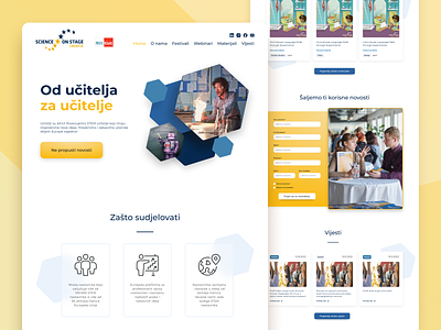 Science on Stage Croatia branding design edtech education figma header hero image school site ui ux web web design website