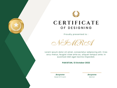 Certificate design branding design graphic design logo ui vector