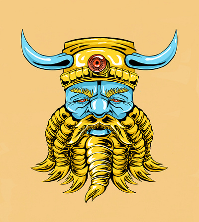 Gold Barbarian design illustration vector