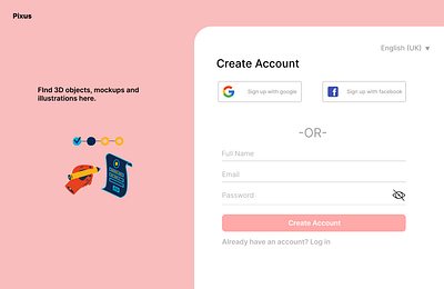 Sign Up UI dailyui ui