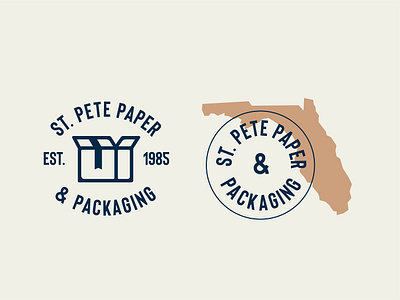 St. Pete Paper & Packaging brand brand assets branding clean creative design dribbble flat florida graphic design icon identity illustration illustrator logo minimal packaging simple stpete type