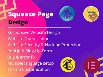 You will get a WordPress landing page using Elementor Pro blogwebsite businesswebsite ecommerce elementorlanding landingpage mailchimp responsivewebsite salespages squeezepage woocommerce wordpress wordpresslanding wordpresswebsite