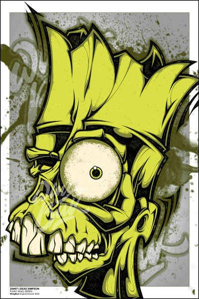 The Dead Simpson Illustration art artist artwork branding cartoon clothing design digital art digital illustration graphic design illustration