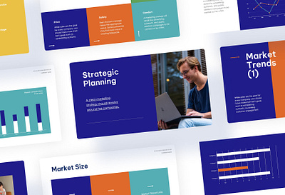 Indigo and Orange Professional Presentation Strategic Planning blue free free slides free template pitch deck pitch deck design planning powerpoint powerpoint template presentation template slides slides template strategic planning