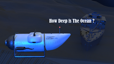 ocean gate titan model with titanic 3d animation