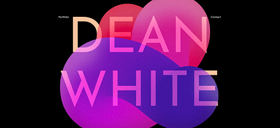 Dean White Website app app design ui user interface ux