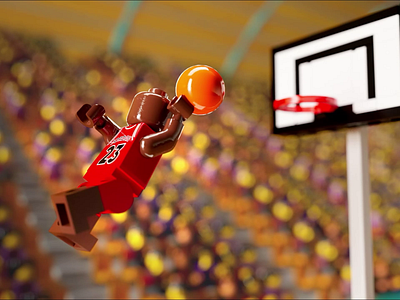 Lego Michael Jordan 3d after effects animation c4d character character animation cinema 4d lego motion graphics