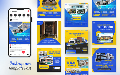 Real Estate - Social Media Templates branding design graphic design instagram post instagram templates real estate social media imagery social media imagery