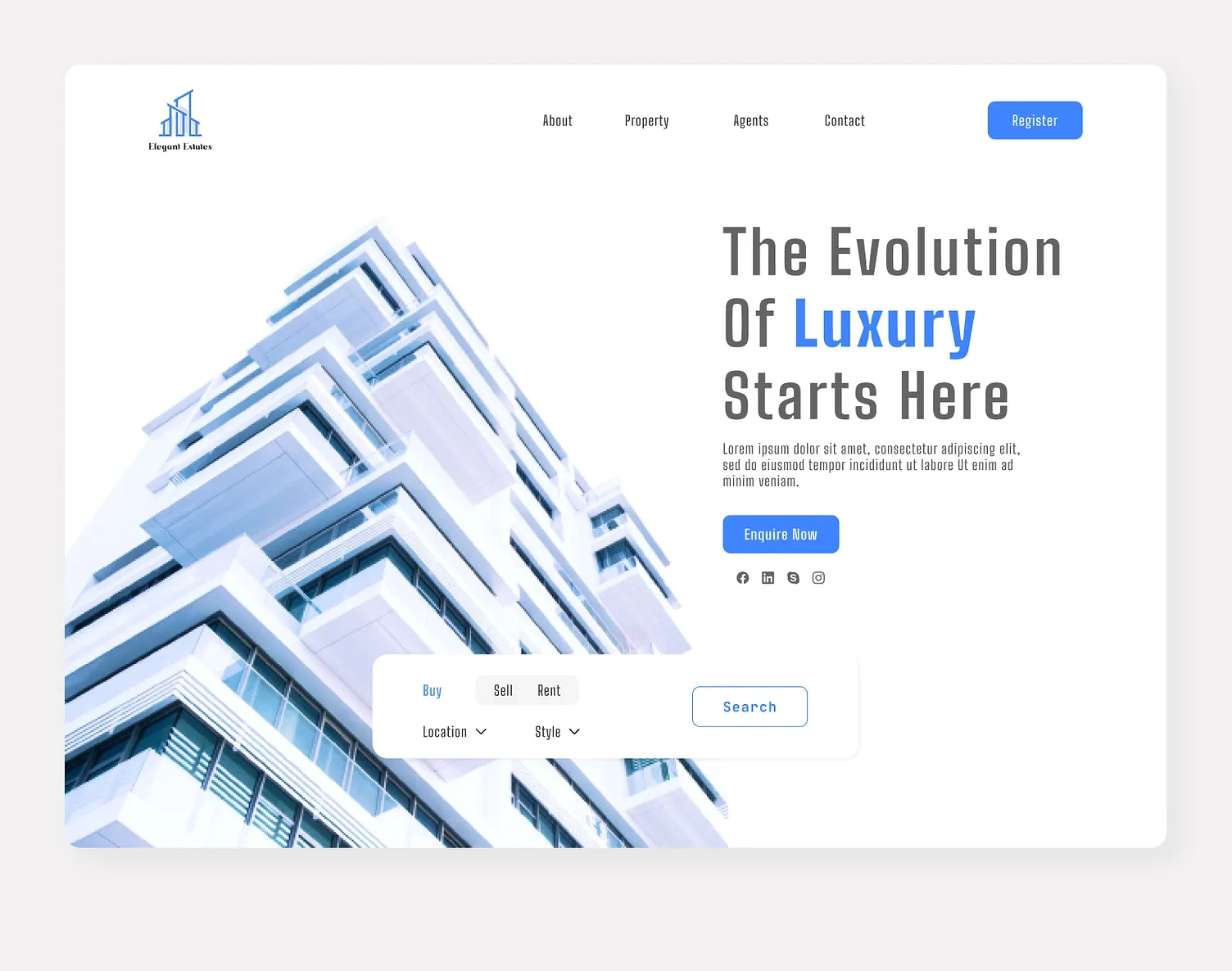 Real estate website design in figma designs estate graphic design graphic elements landing page landing page design real real estate real estate agency real estate app real estate branding real estate logo real estate website design work realestate ui ui designing uiux design ux web webdesign