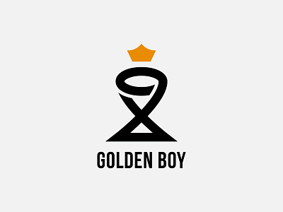 Golden Boy brand branding champion competition crown design event gold golden iconic identity logo luxury minimalist modern people person simple trophy winner