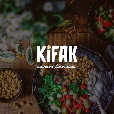 Création d'identité - KIFAK brand identity branding design food logo graphic design logo logo restaurant restaurant