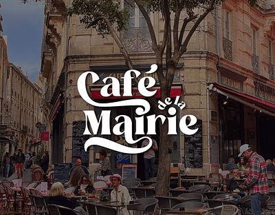 Création d'identité - CAFÉ DE LA MAIRIE brand identity branding design food logo graphic design logo logo restaurant