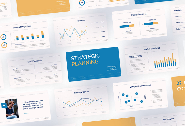 Yellow And Blue Modern Presentation Strategic Planning Template By Yellow And Blue Modern Presentation Strategic Planning Template By