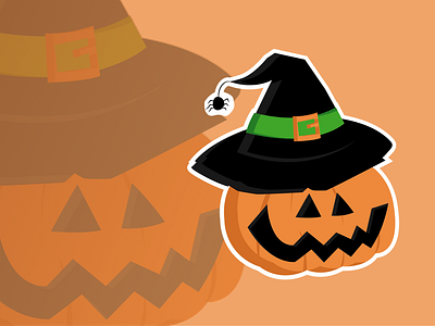 Pumpkin Character Halloween animation illustration vector