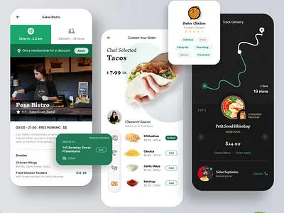 Food Delivery App Design branding dashboard logo mobile app design ui ux