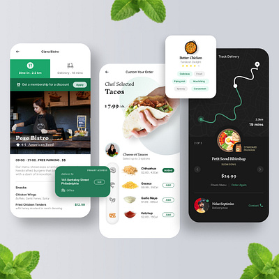 Food Delivery App Design branding dashboard logo mobile app design ui ux