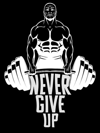 Gym flex design flex illustrator logo motivation poster