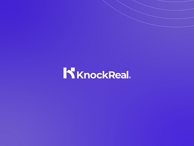 KnockReal - Metaverse Real-estate a.i blue brand branding design fast gradient handcrafted house iconic knock letter k logo logofolio logomark metaverse real real estate symbol timeless web3