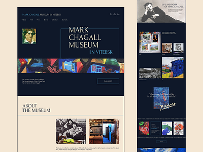 Mark Chagall Museum in Vitebsk chagall design mark chagall museum site ui uiux ux web design museum chagall web site