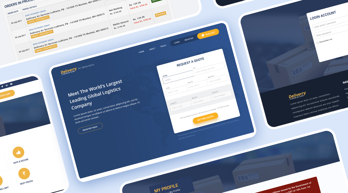 Delivery - Website courier website