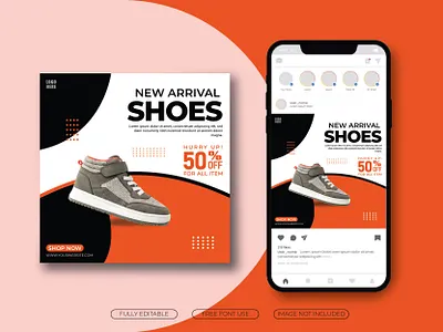 Poster Design For Shoes Brand. banner banner design banner for digital marketing branding brochure design design flyer design graphic design illustration logo modern banner poster poster design poster design for shose brand shose shose brand poster social media poster social media poster design