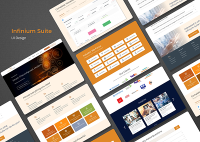 Landing Page of Infinium Suite - ERP Solution Provider Company app branding design graphic design illustration typography ui ux