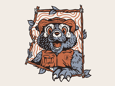Rocky Ringtail arizona character character design illustration mascot rocky ringtail smokey bear southwest state parks vector