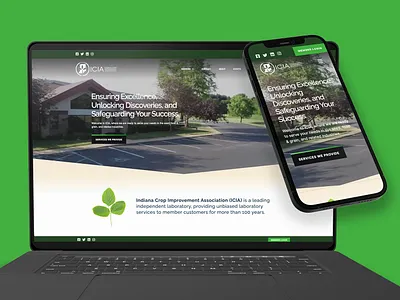 ICIA - Indiana Crop Improvement Association agriculture association crop farm front end green mobile organic responsive ui web website