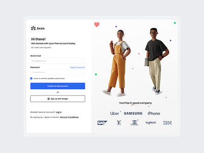 Axsis - Onboarding create accout customer onboarding form minimal minimalism onboarding sign up signup split screen ui ui design user interface ux ux design