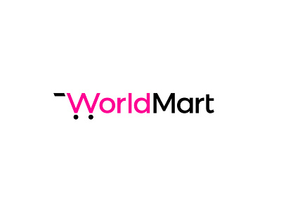 WorldMart - Logo Design Concept branding clean design graphic design letterw logo shoopingcart