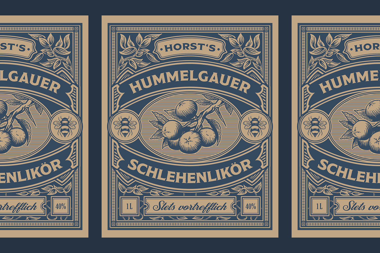 Blackthorn Liquor beer branding german graphic design illustration label liquor packaging retro vintage