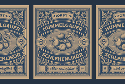 Blackthorn Liquor beer branding german graphic design illustration label liquor packaging retro vintage