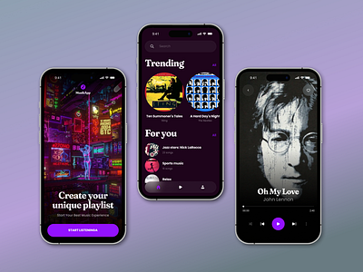 MusikApp Concept app design mobail app musikapp concept playlist ui ux web design museum chagall
