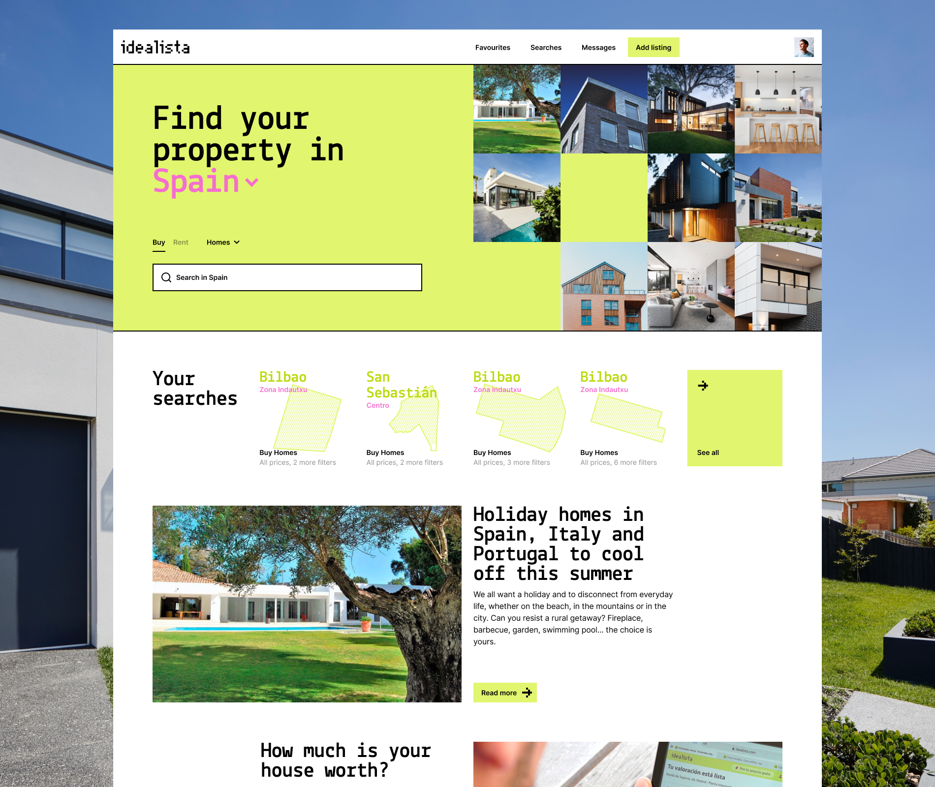 Idealista branding desktop redesign ui web
