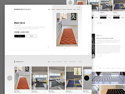 NORDICMODERN desigb design landing rugs ui uiux ux webdesign website