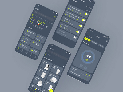 App for management smart home app design figma interface ios minimal mobile smarthome ui ux