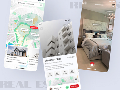 Realtor Redesign App UI agency apartment app building business house minimal mobile mobile app property real estate realestate realtor realtor app rent rent house ui ux