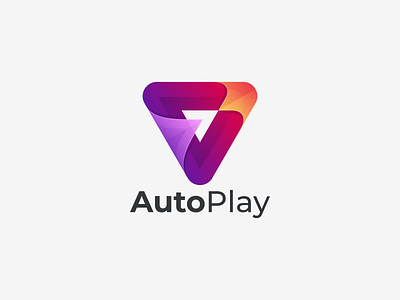 Auto Play branding graphic design icon logo play coloring play logo