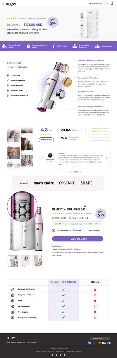 Designed for Product Showcase branding design ui webpage
