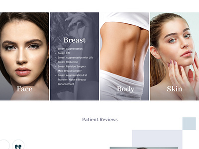 Landing Page Redesign for a Plastic Surgery Clinic beauty branding design landing page design plastic surgery skincare ui web design