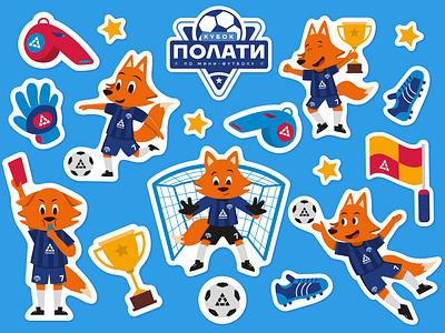 Sticker pack for a football tournament artwork branding character design design engaging stickers graphic design illustration merch stickerpack vector illustration