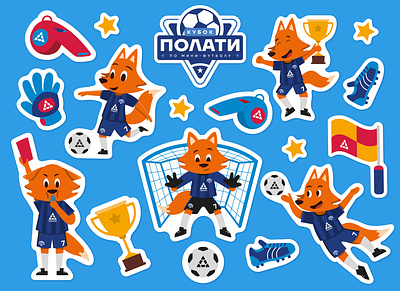 Sticker pack for a football tournament artwork branding character design design engaging stickers graphic design illustration merch stickerpack vector illustration