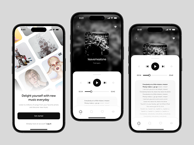 Fresh beats: Modern music streaming mobile app - iOS app apple music design ios music music player player song spotify tidal ui uidesign ux uxdesign