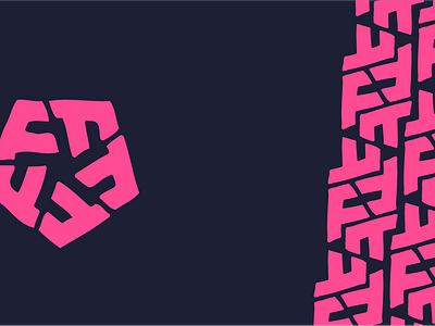 Fungible branding blockchain branding crypto flat geometric icon logo minimal nft pattern pink shape typograhpy web3